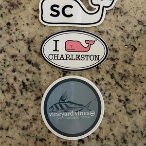 Vineyard Vines Pink and Gray Sticker Trio